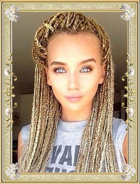 blonde box braids on black hair|More.